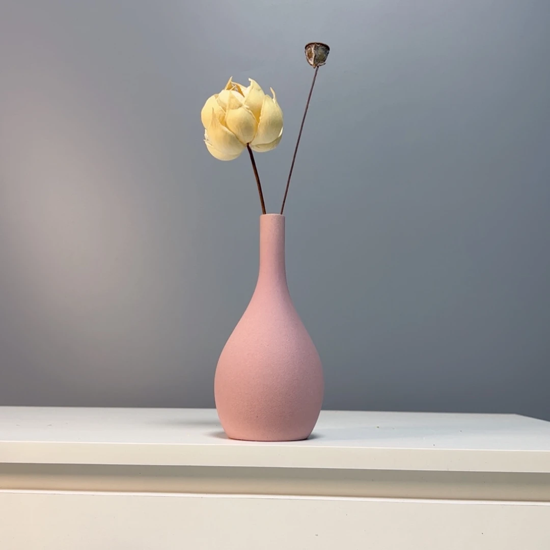 陶瓷花瓶景德镇手作陶瓷花瓶摆件无孔