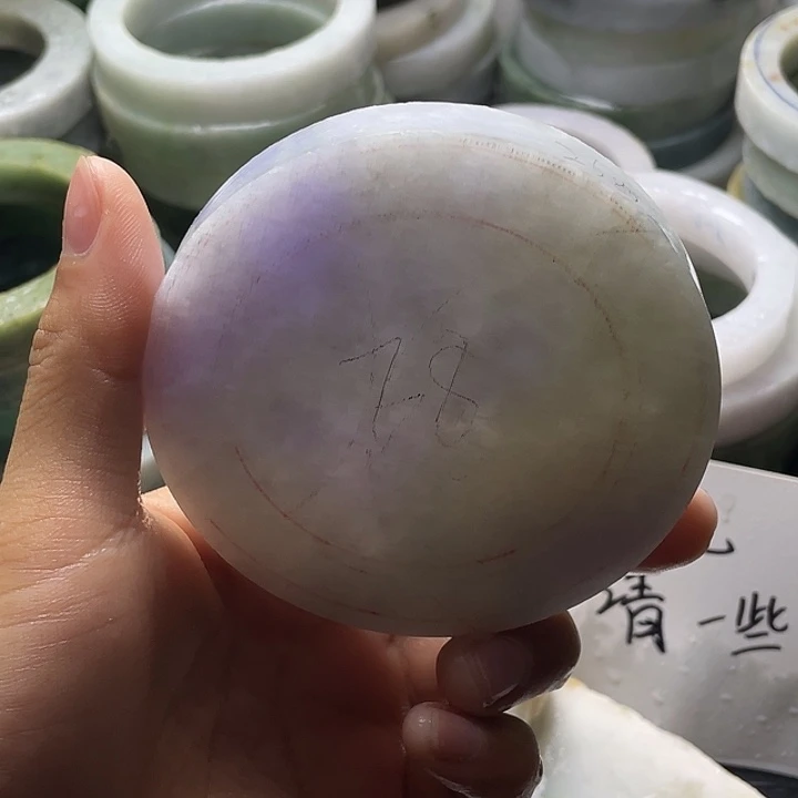 冰***心定制翡翠未镶嵌翡翠手镯定制
