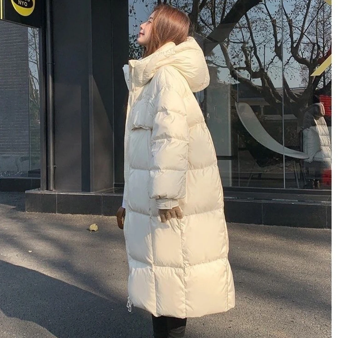 冬季2025新款连帽女款韩系加厚显瘦学生外套