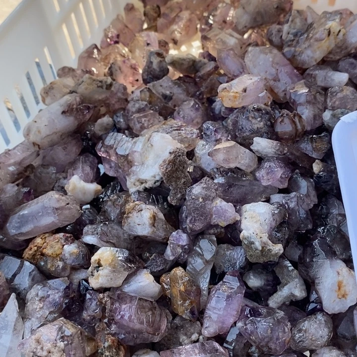 水晶珠宝半成品未镶嵌超七原石40-50克一袋多样性发货