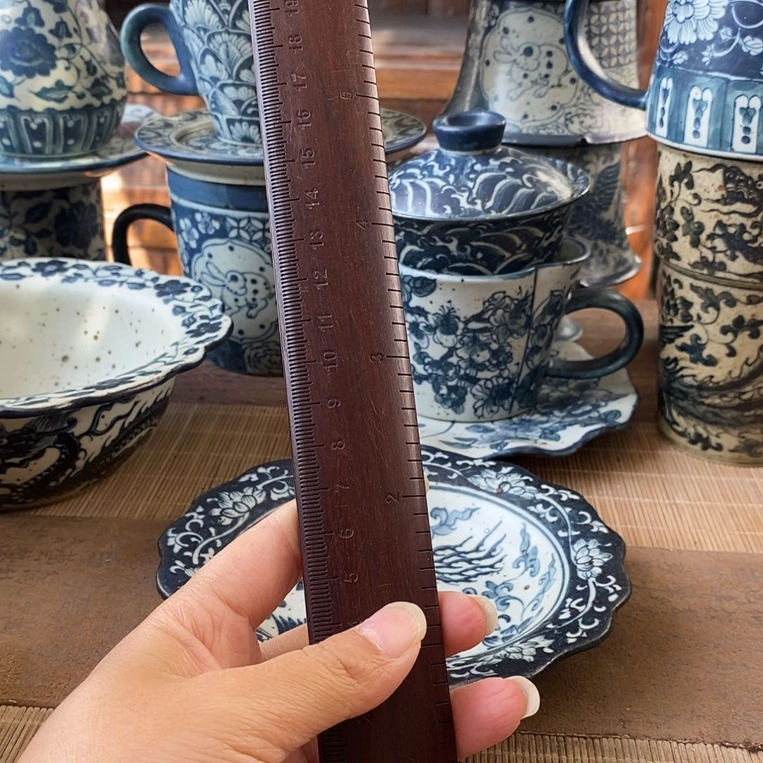 仙***字手工手绘青花高温陶瓷