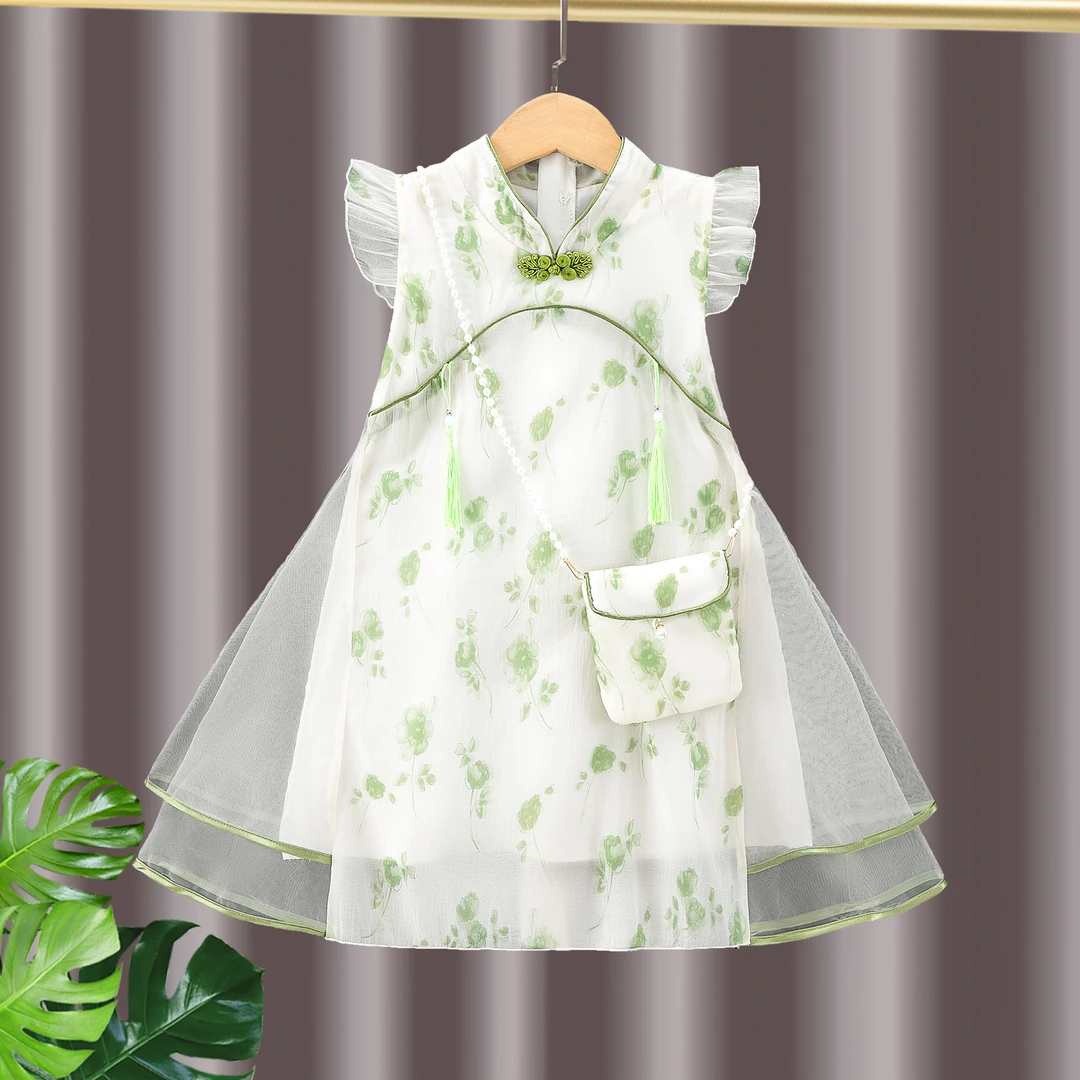 【2】-女童学院风套装夏季2025新款儿童服装卡通两件套412