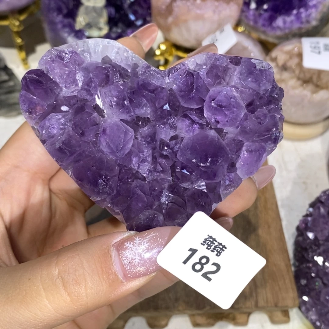 未镶嵌大型摆件（非配饰）紫晶爱心