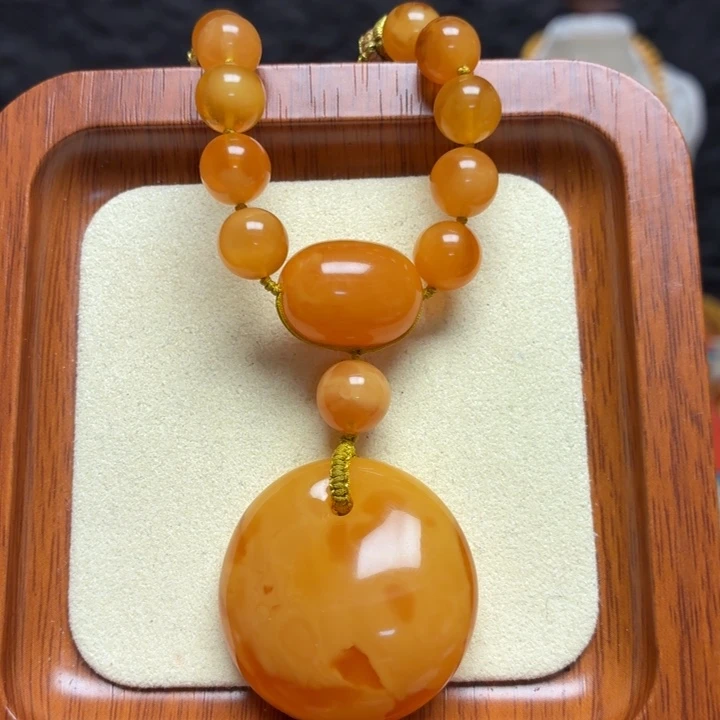 蜜蜡未镶嵌颈饰项链