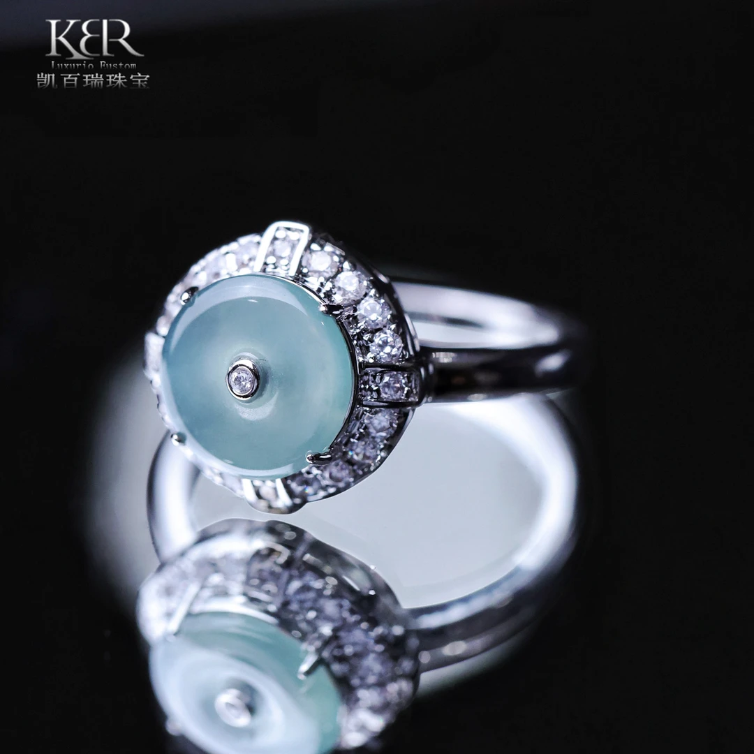天然A货翡翠戒指开口精致高定百搭气质时尚 KBR0320003