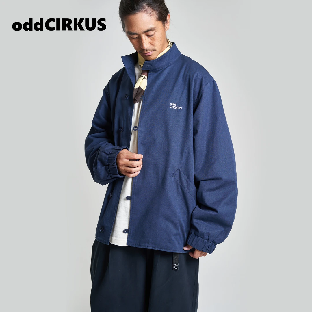 oddCIRKUS 日系立领外套藏青色男女同款新款休闲夹克长袖上衣