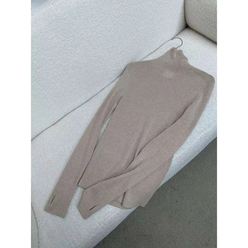 无缝一体成型针织打底衫秋冬高领修身打底百搭 C2401