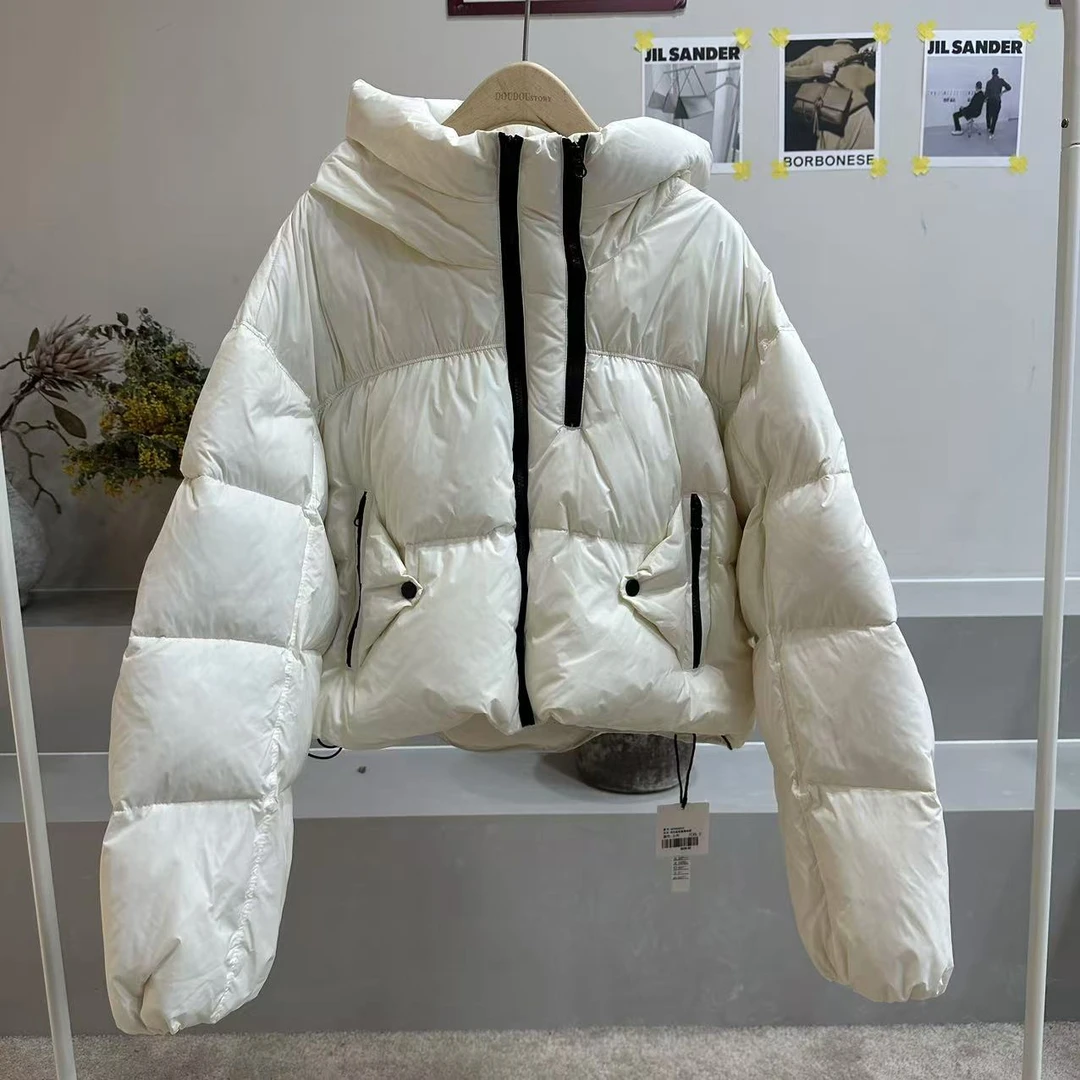 HALUNGLE/海伦格丽 60015  时尚休闲冬季双拉链白鹅羽绒服外套