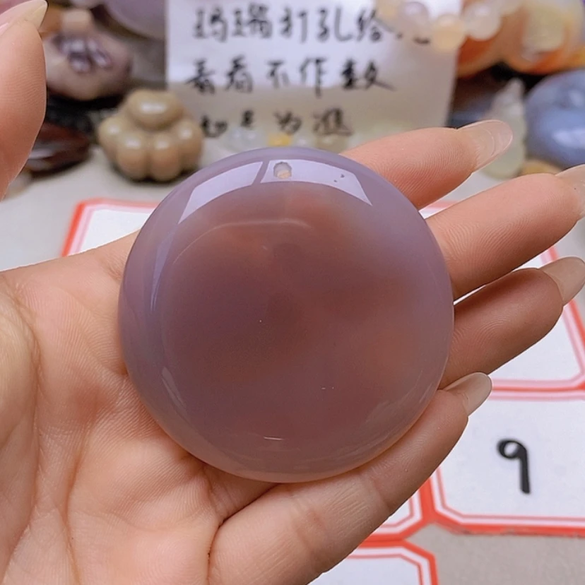 【闪购商品】未镶嵌玛瑙/玉髓珠宝半成品月****9