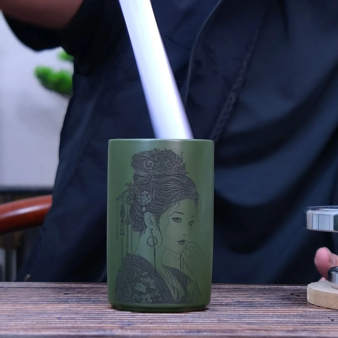 紫砂花盆同喜同喜