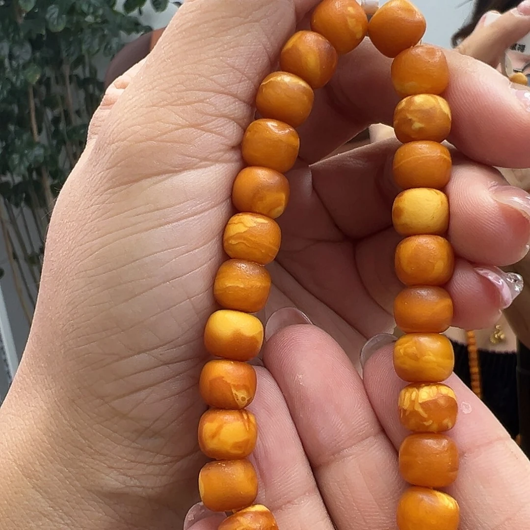 手链琥珀未镶嵌橘皮手串9m m