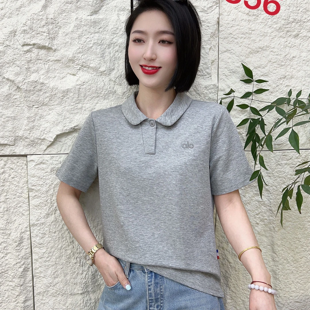 SSJD856（聚水潭）透气常规款短袖T恤时尚短款宽松半袖简约女士短袖