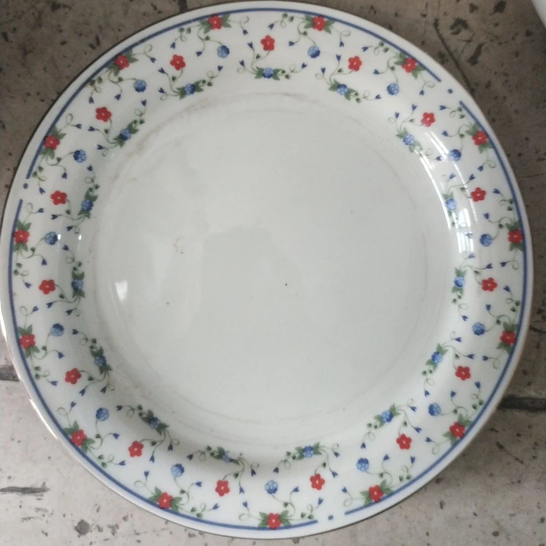 小碎花象牙瓷平盘！