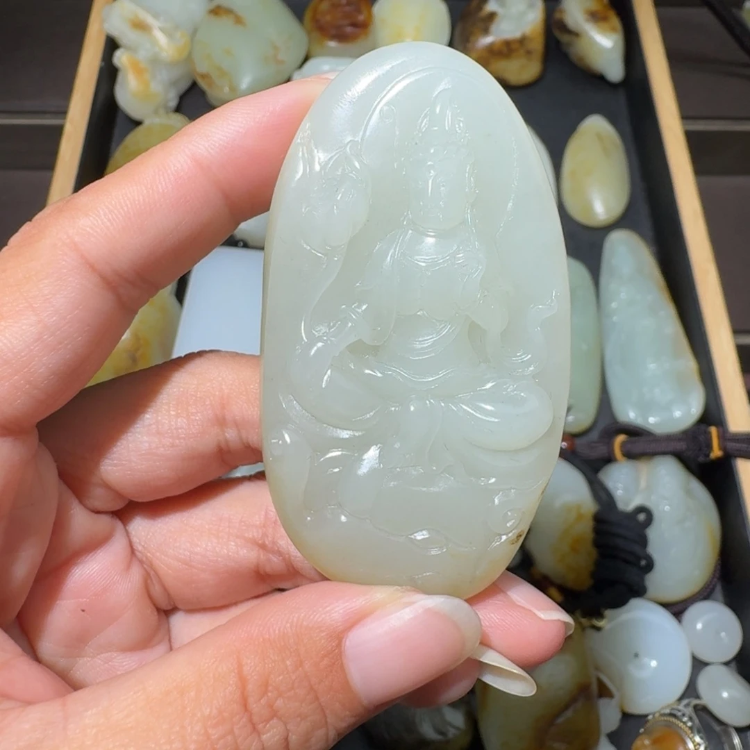 和田玉未镶嵌吊坠(不含链)