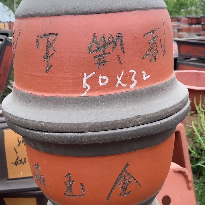 紫砂花盆口50高32