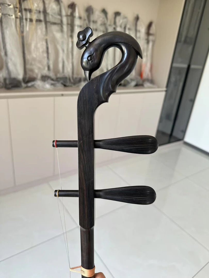 黑檀材质小蟒皮越胡，厂家直销正品专业演奏传统民族乐器