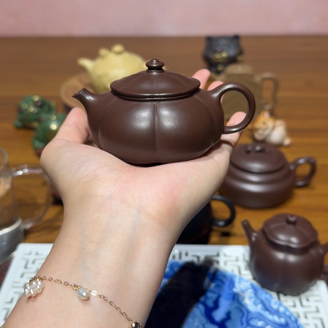 茶壶紫砂筋纹寒江90cc……