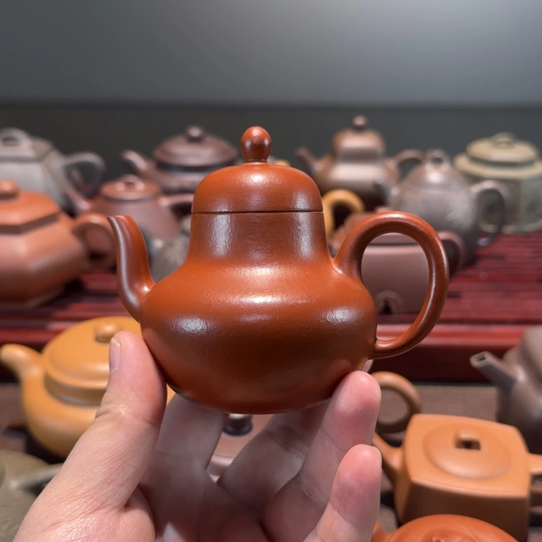紫砂茶壶起**宕朱泥思婷