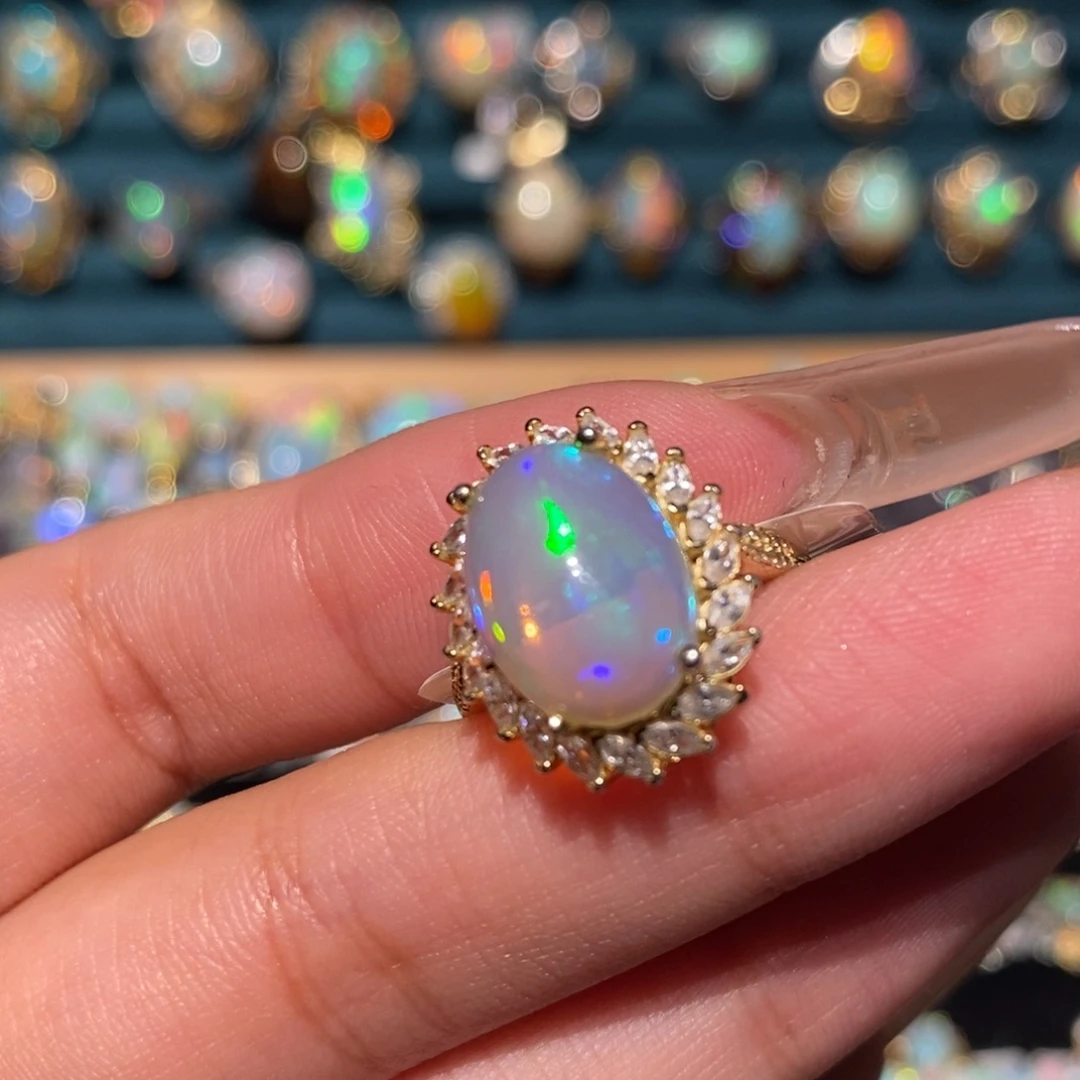 欧泊银S925镶嵌戒指