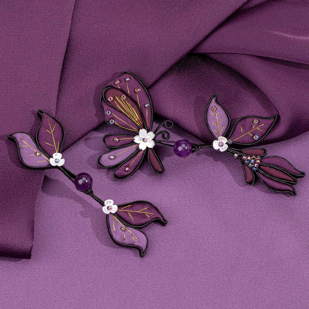 原创旗袍盘扣国风款复古手工编织兰花扣旗袍盘扣硬条纽扣辅料配件