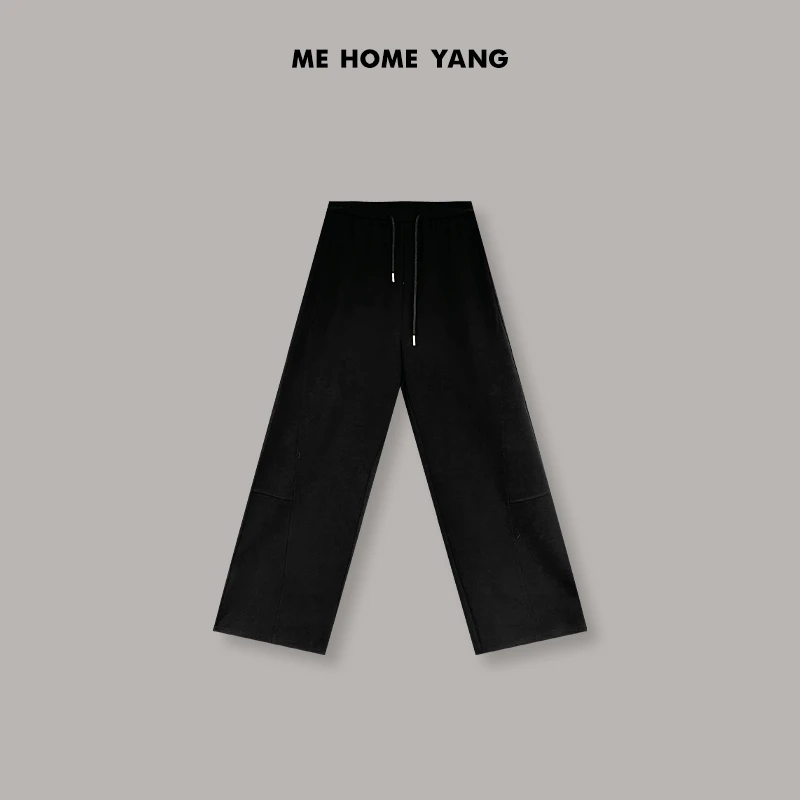 ME【随性裤】黑色春季女士显瘦气质时尚百流行搭纯色休闲裤MEQS0534