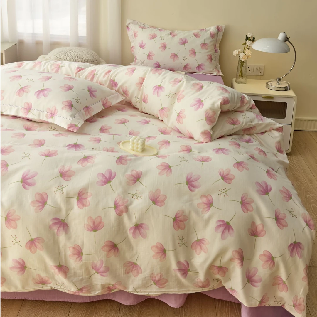 母婴级双层纱补纯棉全棉四件套细腻呵护双人四季款透气