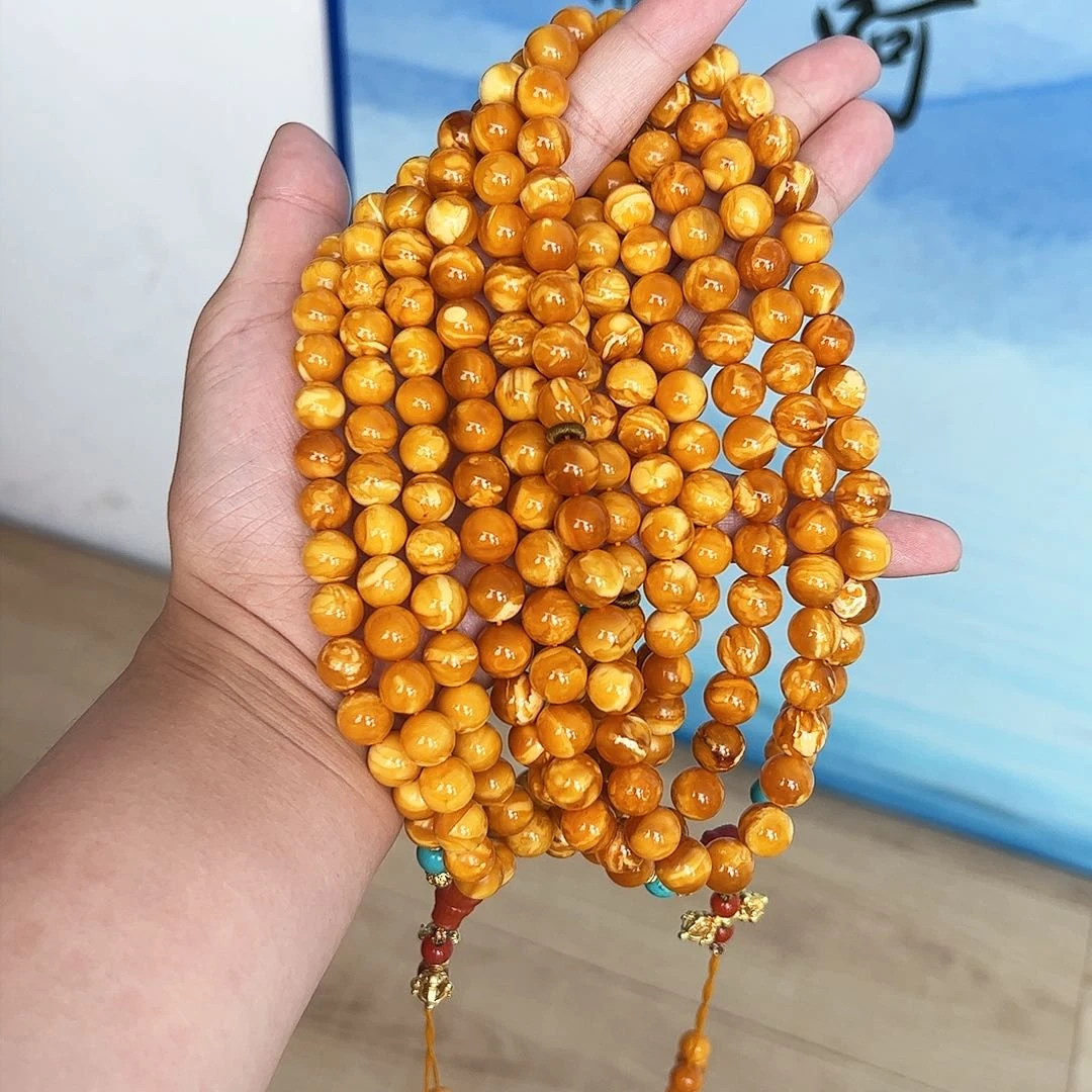 手链琥珀未镶嵌9M108老花蜡 多样性发其一