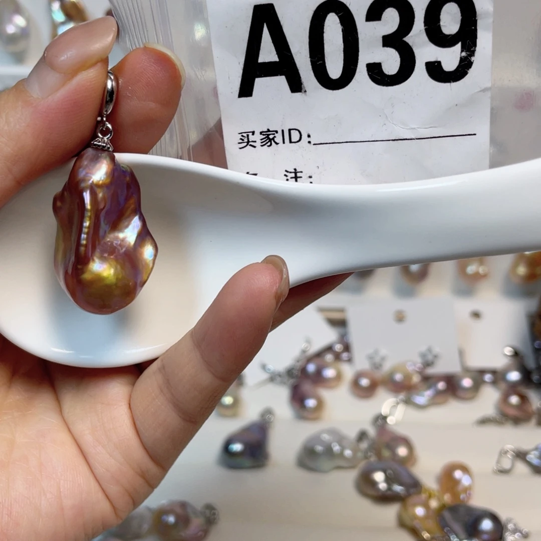 淡水珍珠巴洛克银S925镶嵌一****l