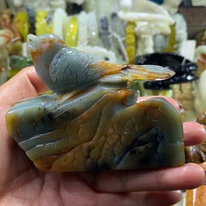 岫玉未镶嵌摆件摆件