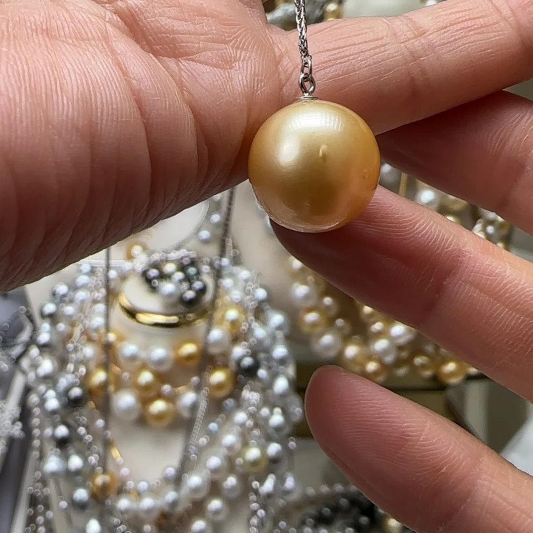 海水珍珠颈饰银S925镶嵌