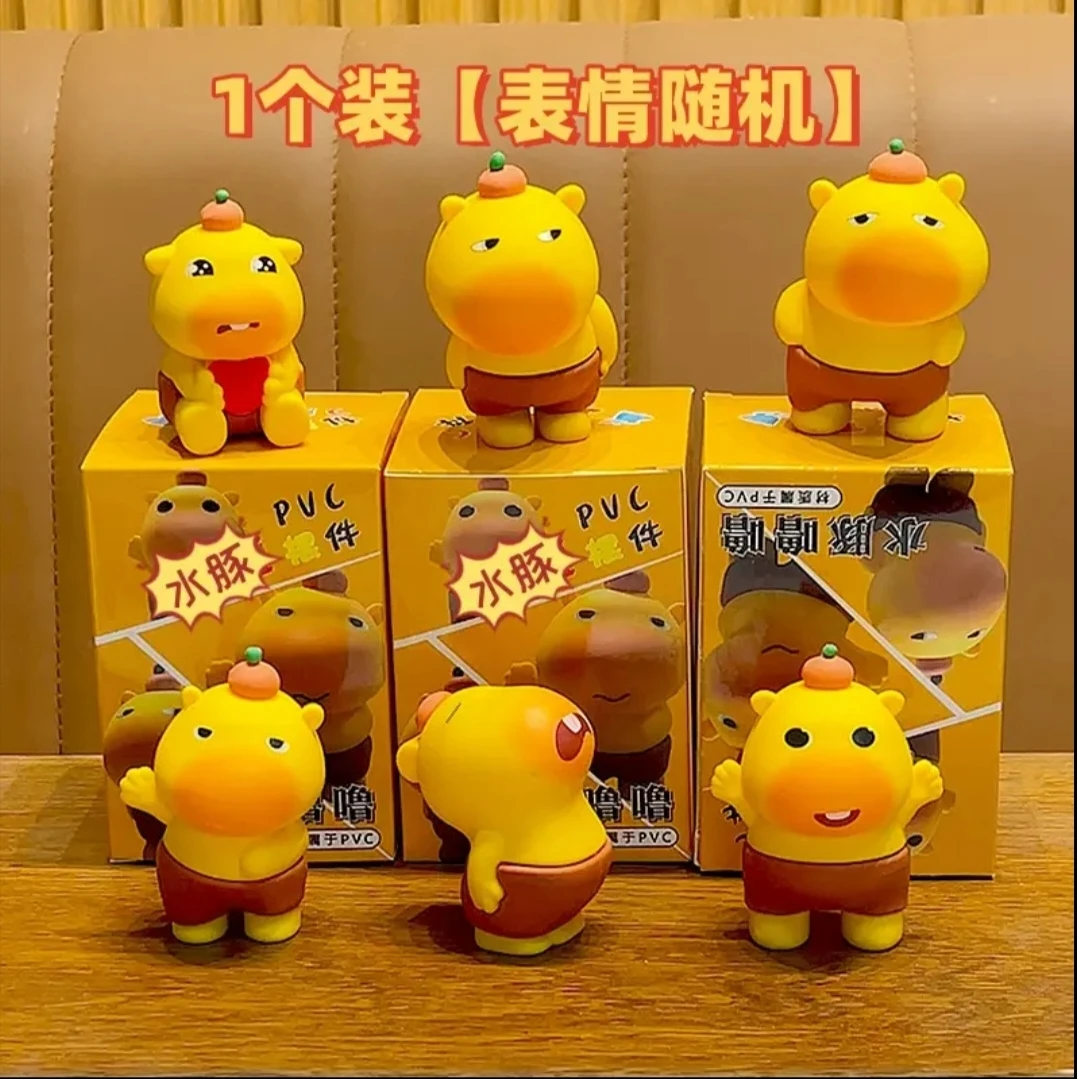 【水豚噜噜玩偶正品表情包】推荐/桌面/水豚噜噜盲盒正版夏日小公仔