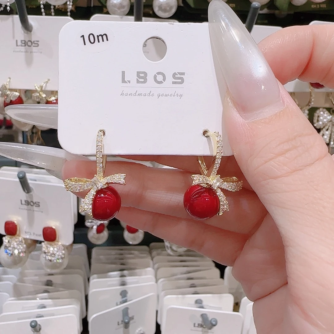 锆石铜合金925银耳环