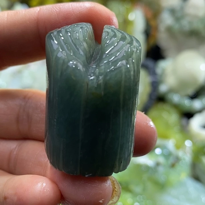 岫玉未镶嵌岫玉手把