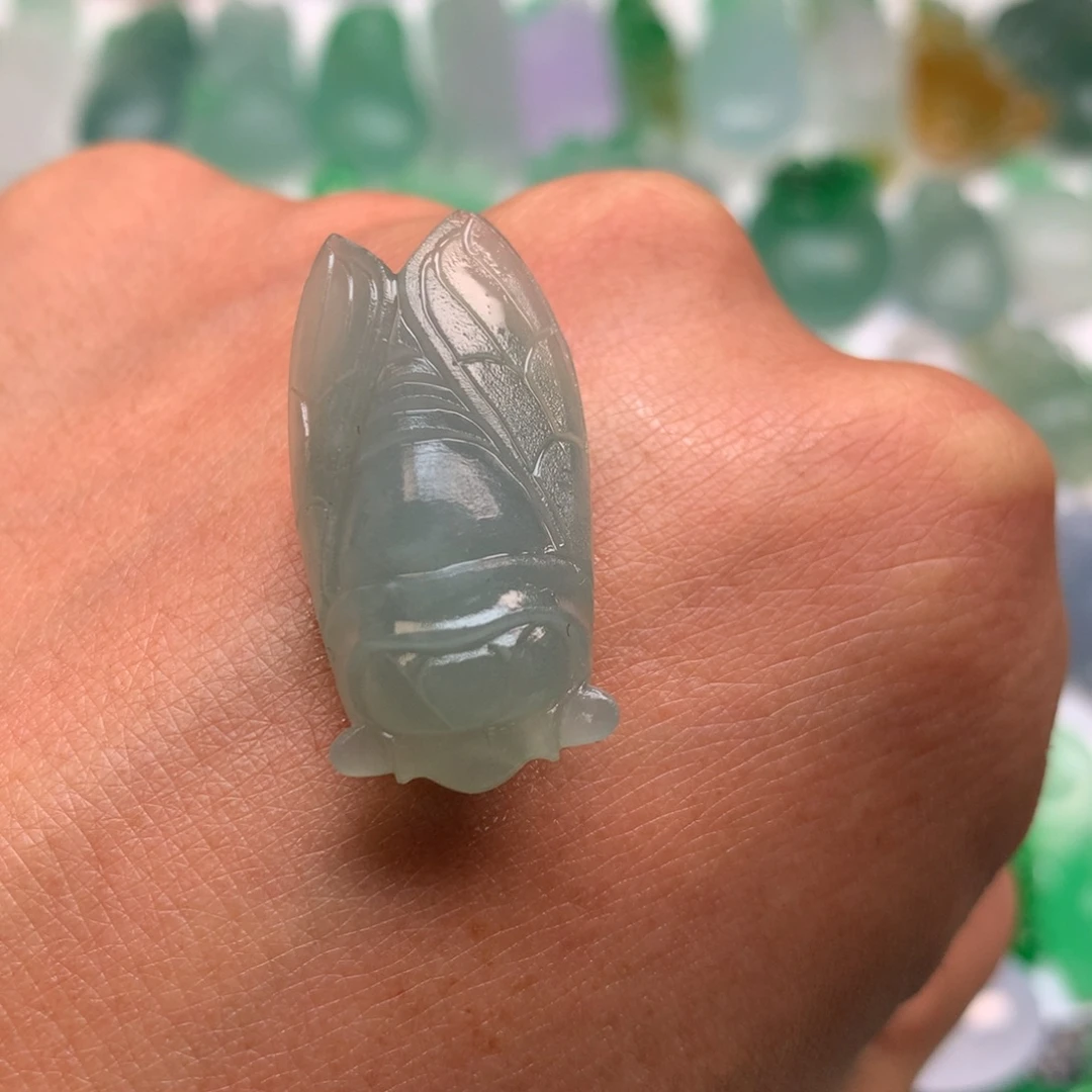 定制翡翠未镶嵌知了