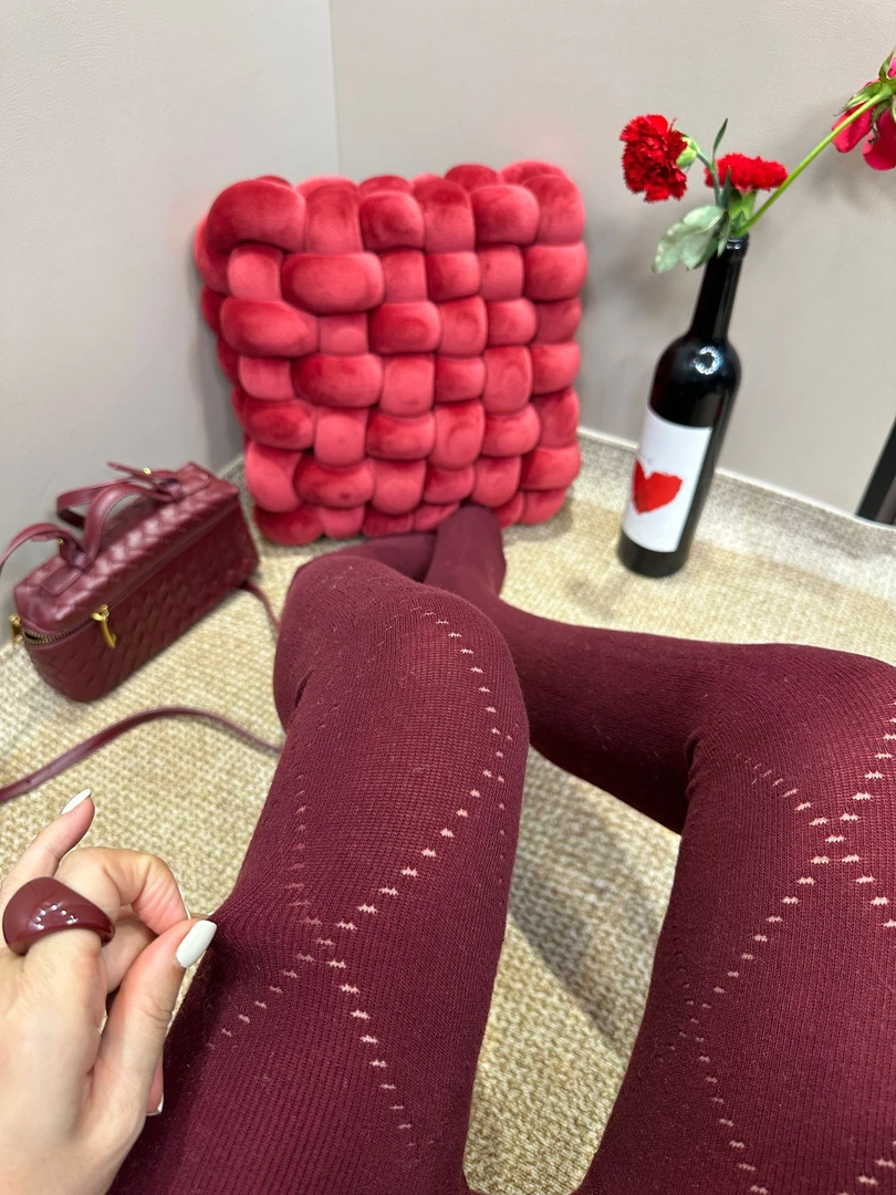 2025年菱形格棉质打底袜显瘦加长连体袜