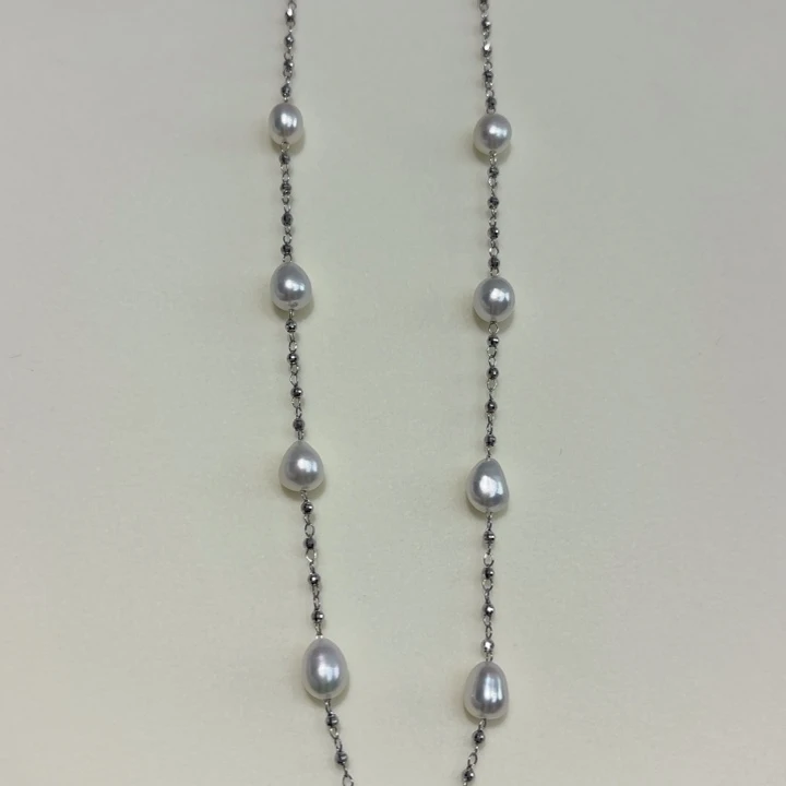 颈饰海水珍珠18K金镶嵌