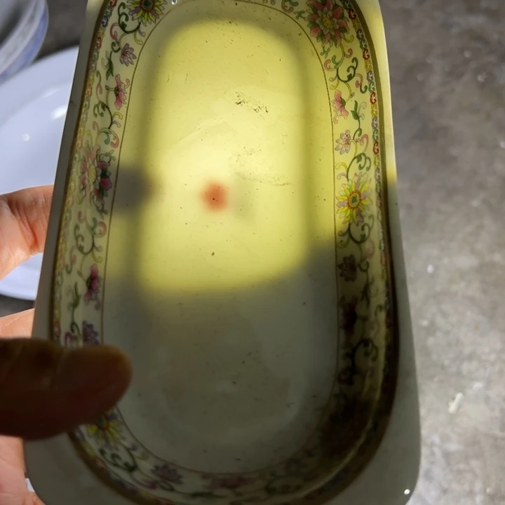 七寸白珐琅陶瓷一个