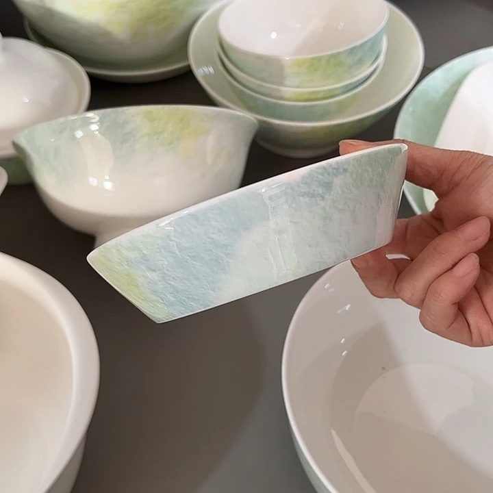 瓷片微瑕骨瓷碟一个星河