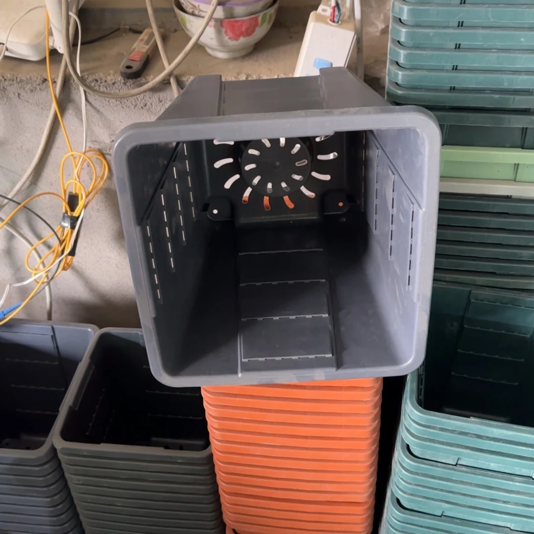 树脂方盆3#无拖6灰黑