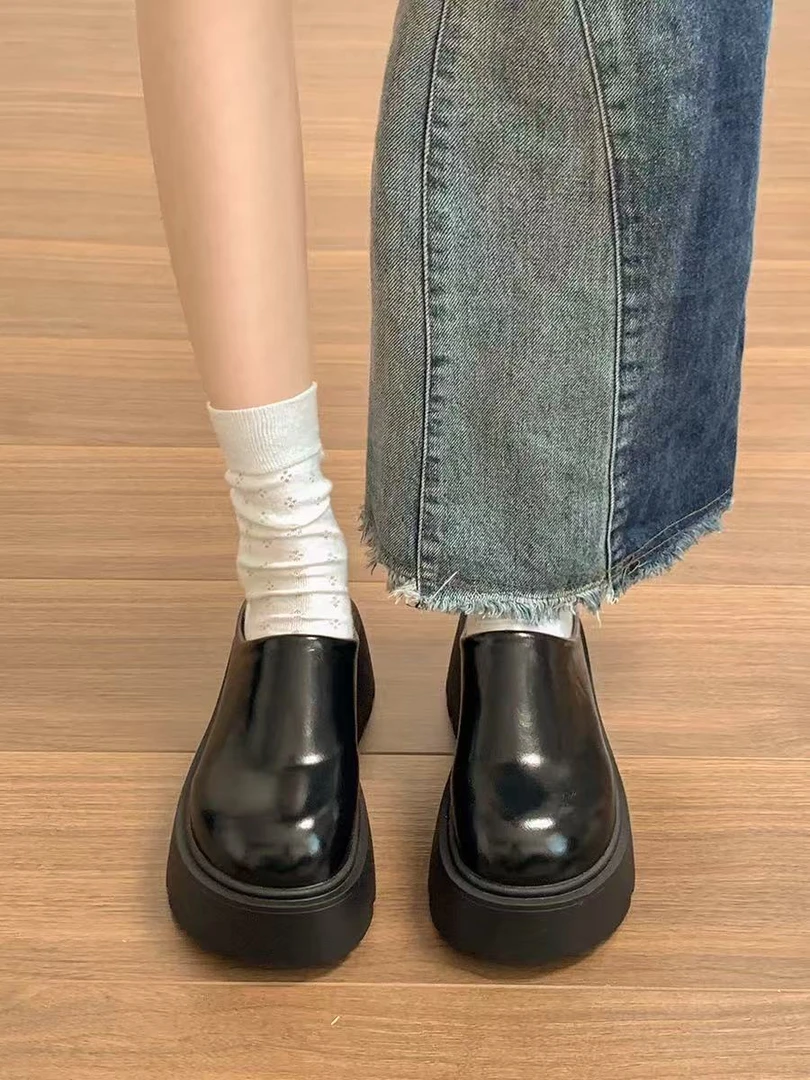 2025新款夏季黑色厚底包头拖鞋女外穿防滑一脚蹬勃肯拖鞋4741