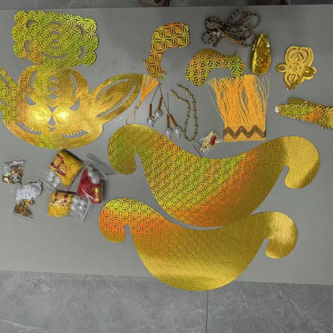 传统金纸凤冠材料包（钻的颜色联系客服）