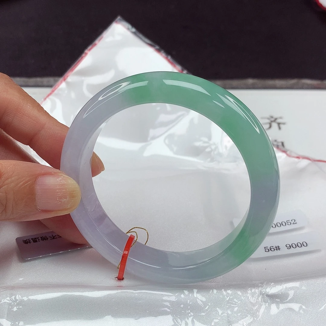 翡翠手镯未镶嵌56圈0052