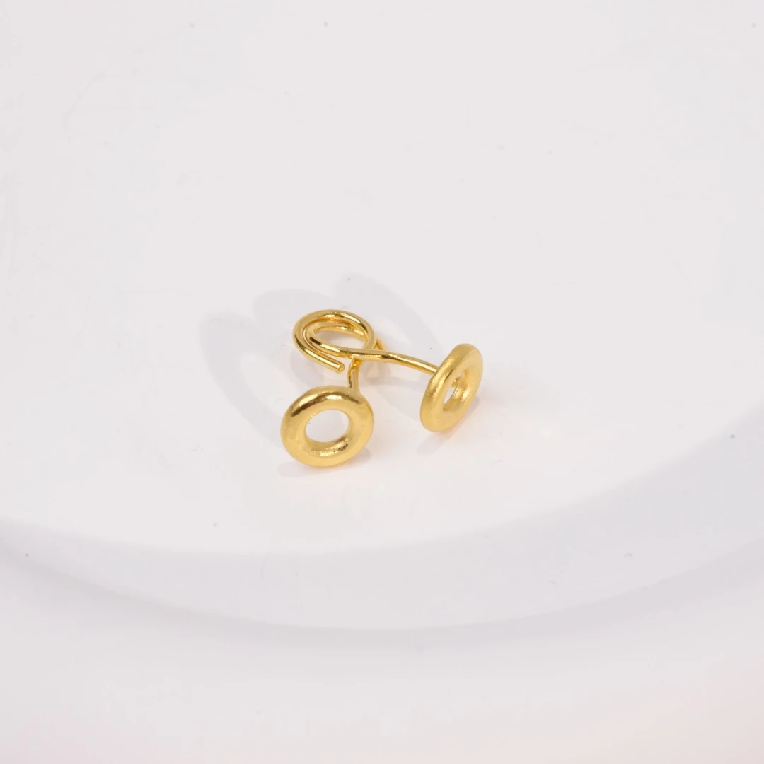 【小辛专属】足金999 5G精品甜甜圈黄金耳钉 2.14 GPX005