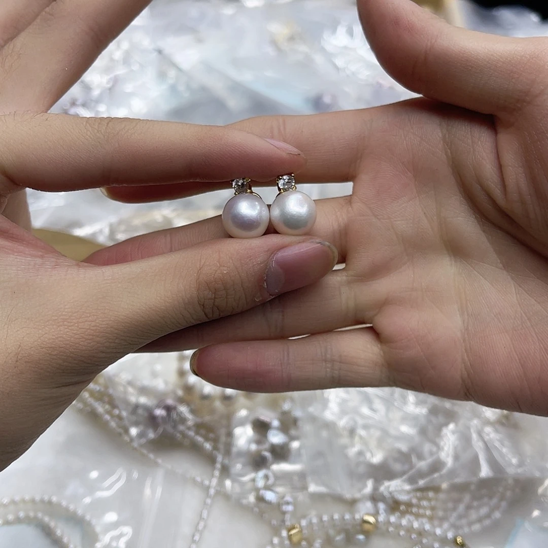 淡水珍珠天然淡水珍珠银S925镶嵌