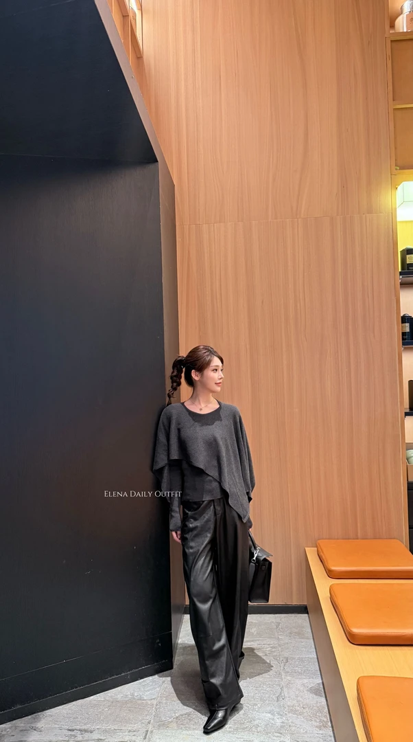 Elenastudio「巴黎邂逅」羊毛混纺高级气质真两件套上衣套装JX0002