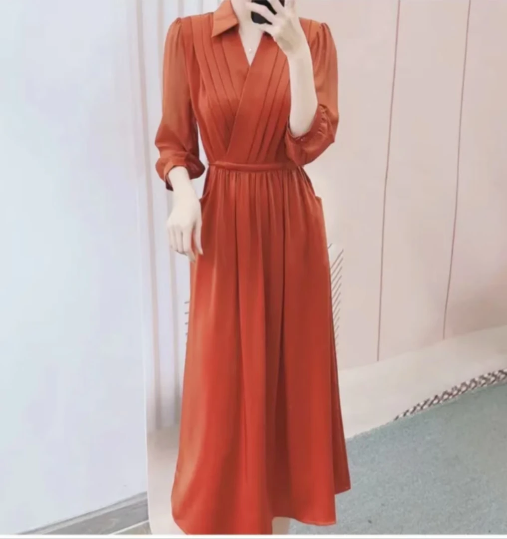 H2442显瘦气质轻奢时尚休闲百搭女士夏季连衣裙H5
