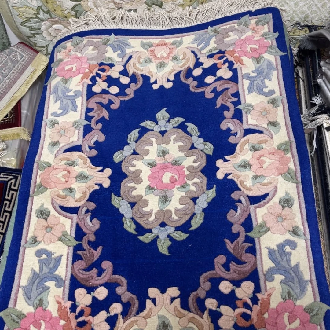 羊毛纯羊毛手工地毯60×90