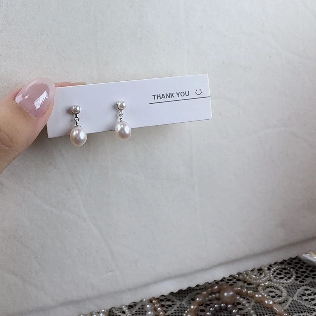淡水珍珠耳钉未镶嵌