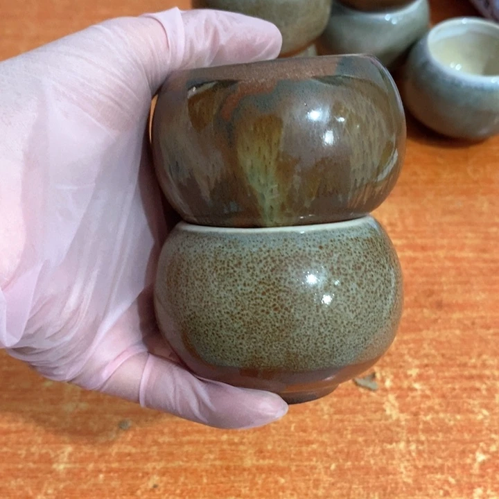 瓷片天**勤陶瓷品磁州窑研究所双层杯两个