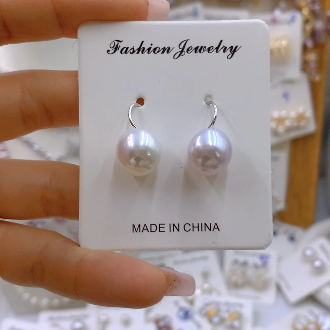 淡水珍珠耳饰银S925镶嵌